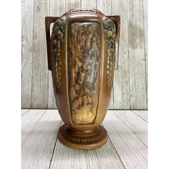 Vtg Roseville USA Art Pottery Florentine 231-8" Vase - Stamped R Mark 1924 - Picture 5 of 14